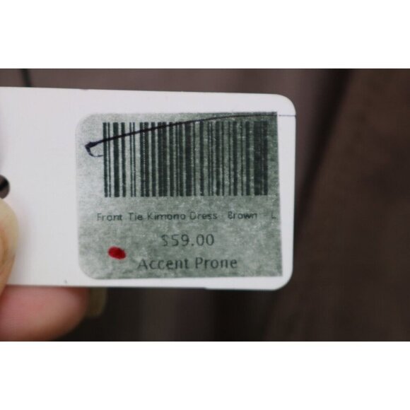 Accent Prone-The Label Kimono Sleeves Ruched Dress-Size Large-New w/Tags - Picture 8 of 14